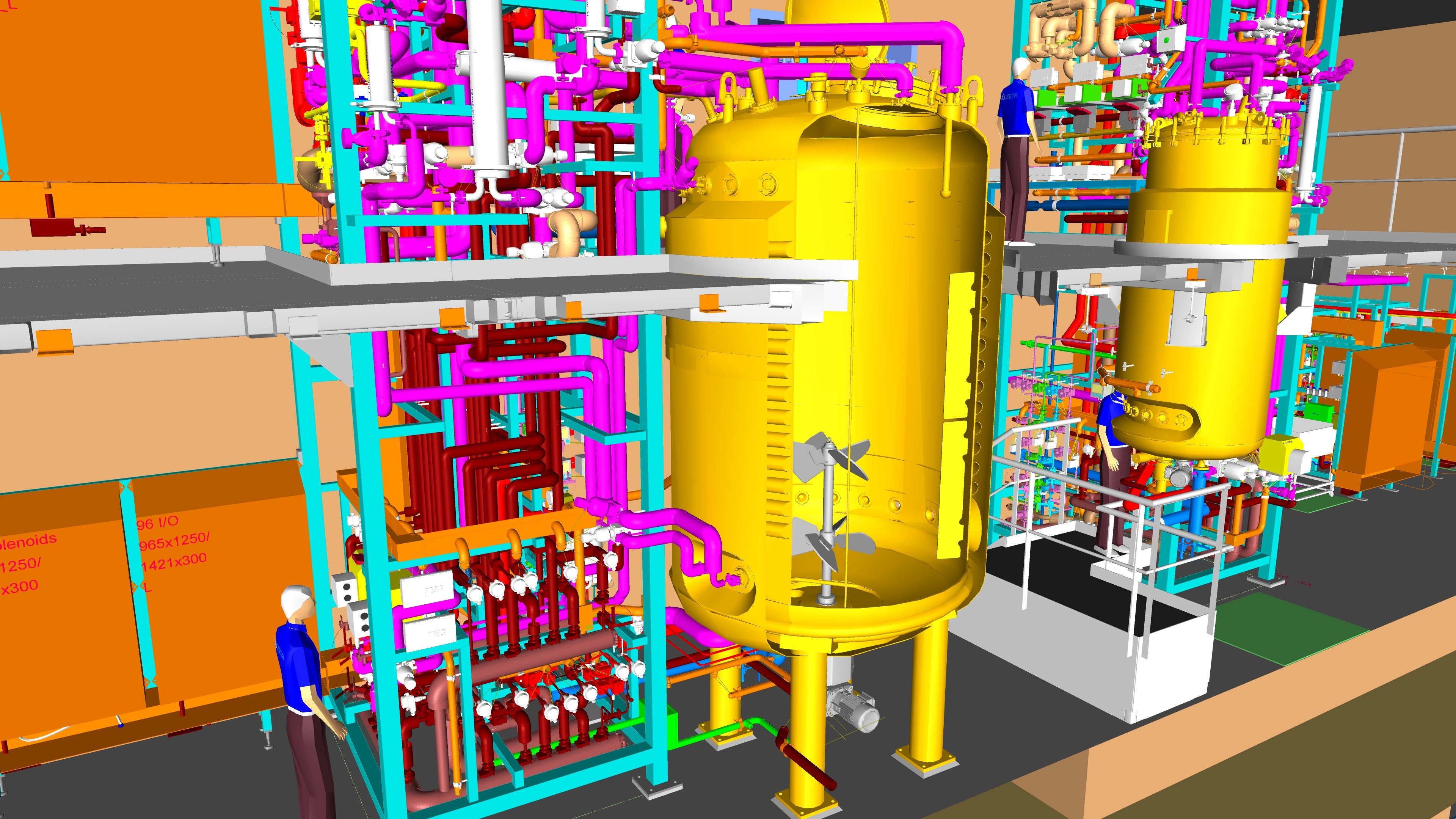 3D-Plan einer Prozessanlage