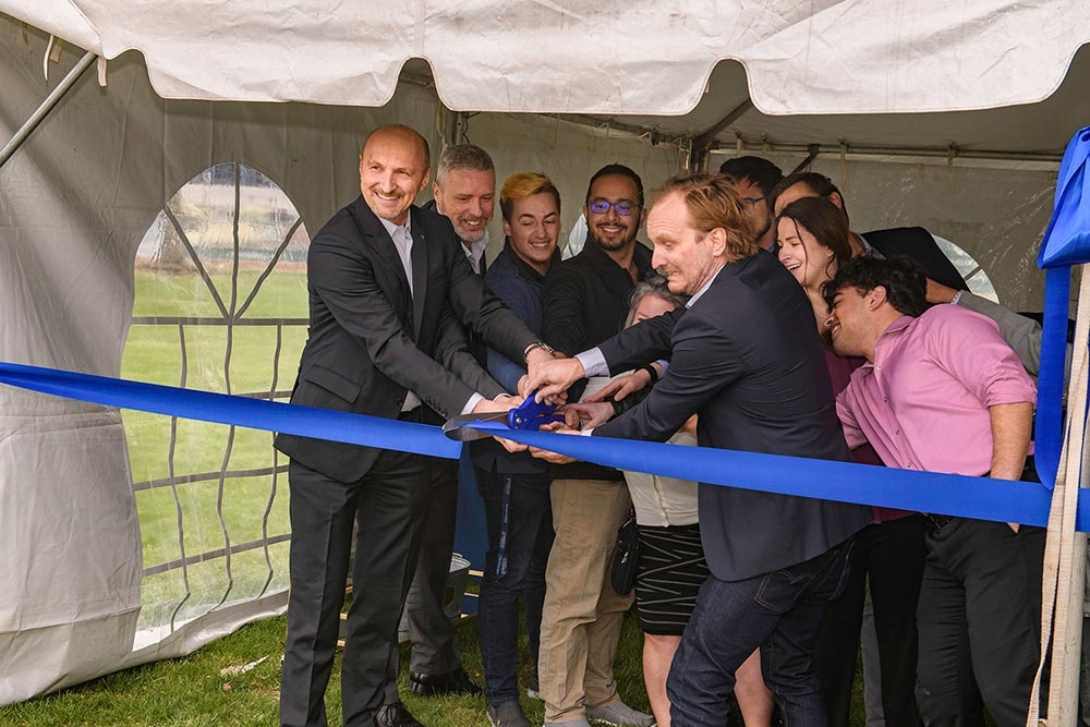 Andreas Marchler, CEO of ZETA Holding, was on-site for the official ribbon-cutting.